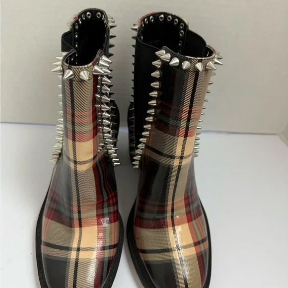 Jessica Simpson Spiked Plaid Boots - Picture 4 of 5